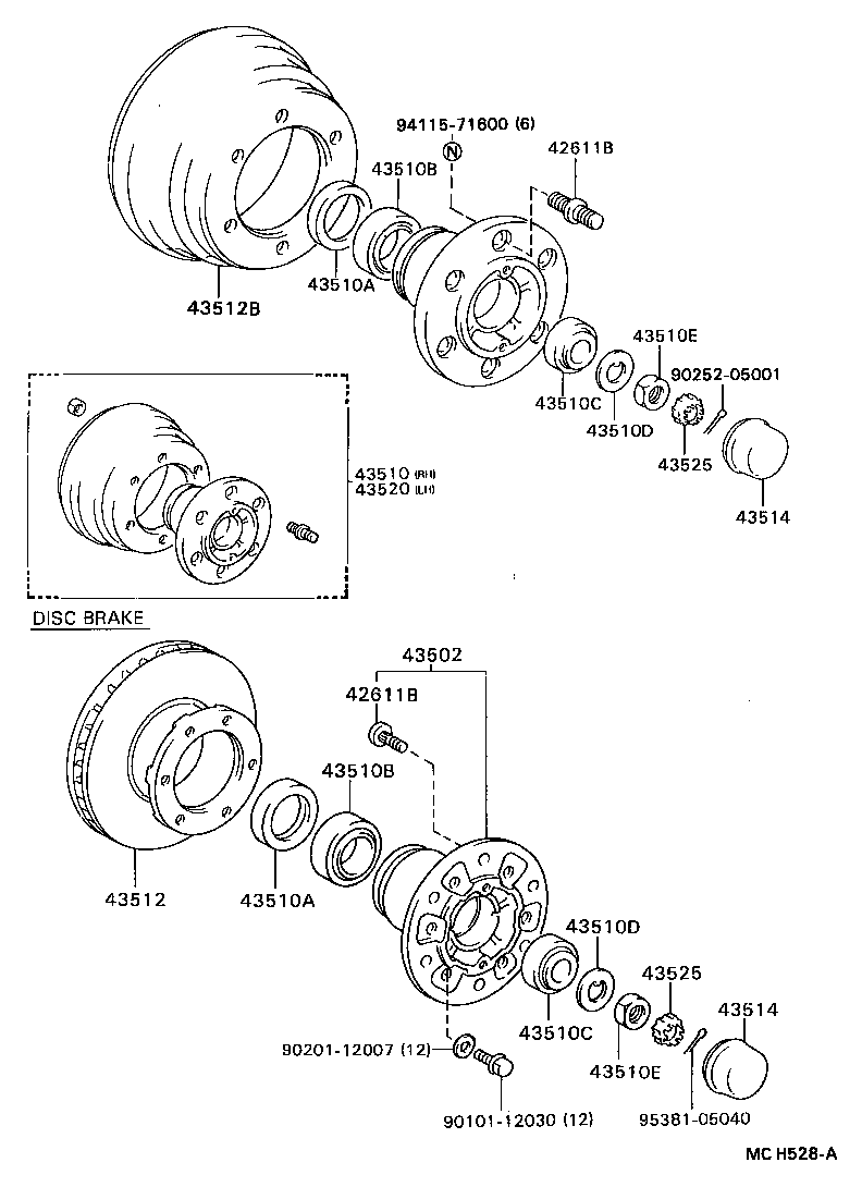  DYNA TOYOACE |  FRONT AXLE HUB