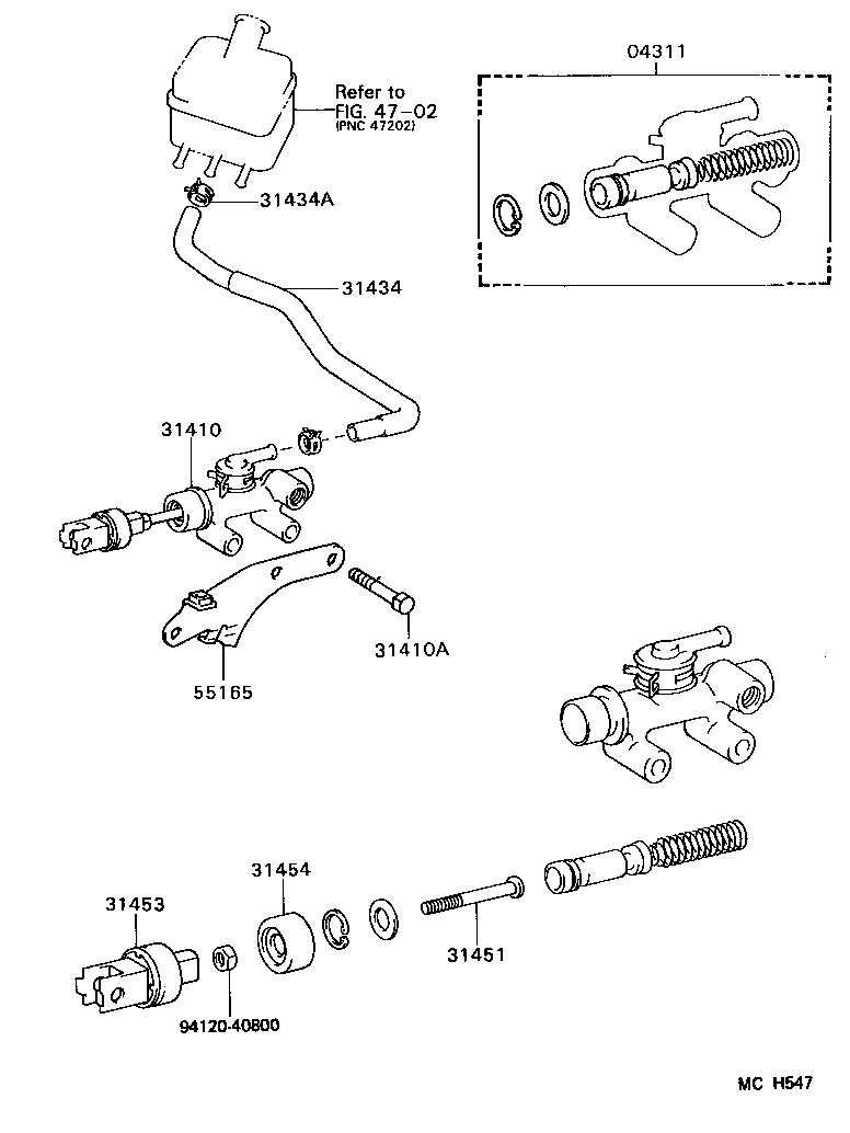  HIACE TRUCK |  CLUTCH MASTER CYLINDER