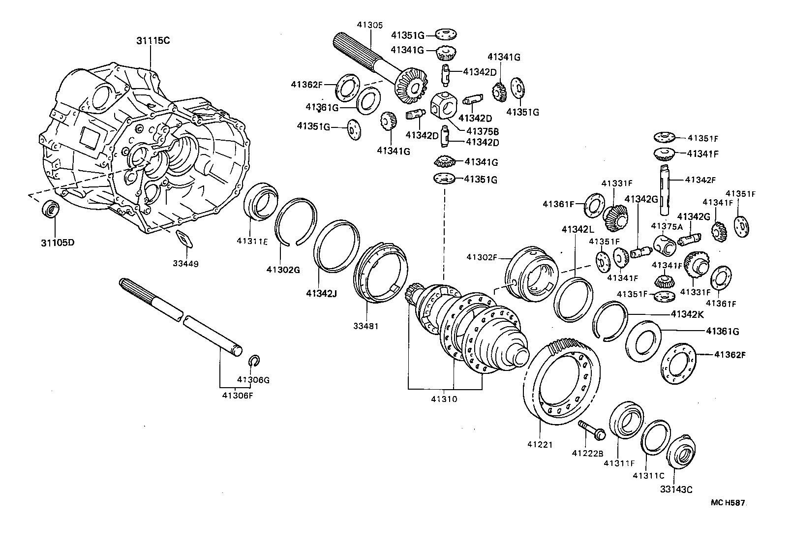  CAMRY VISTA |  FRONT AXLE HOUSING DIFFERENTIAL