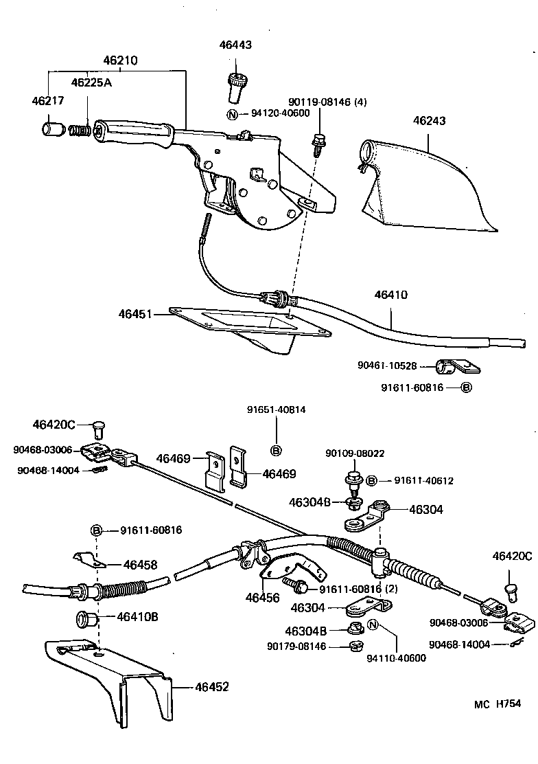  LAND CRUISER VAN |  PARKING BRAKE CABLE
