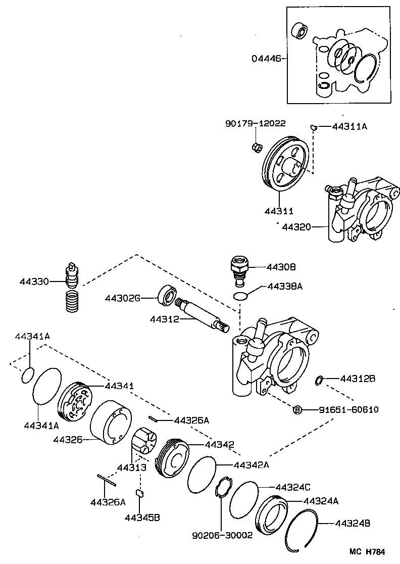  SPRINTER TRUENO |  VANE PUMP RESERVOIR POWER STEERING