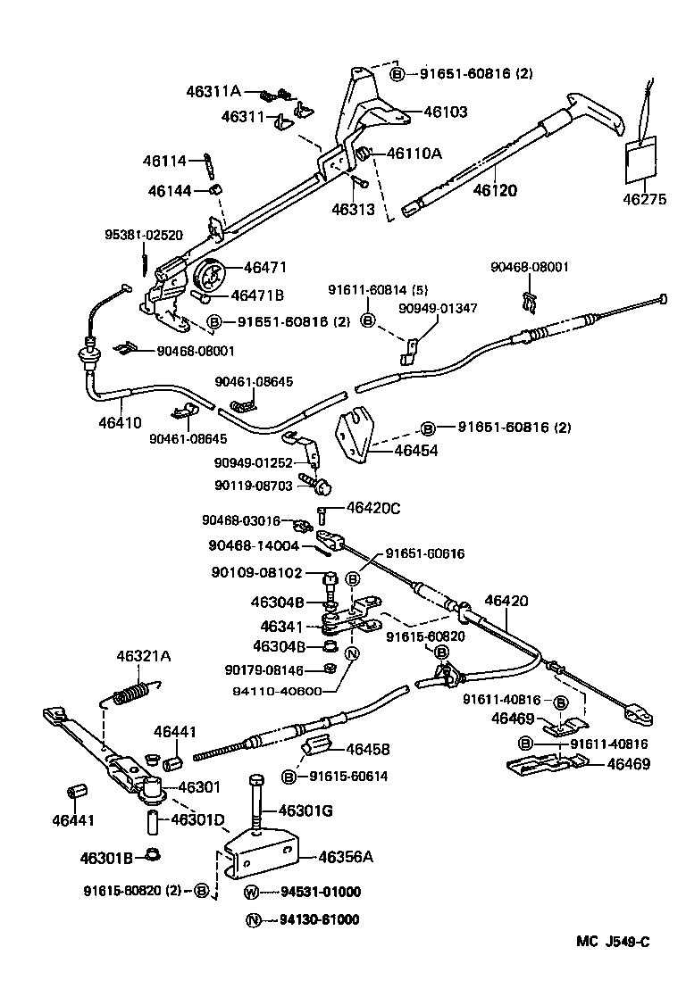  HIACE TRUCK |  PARKING BRAKE CABLE