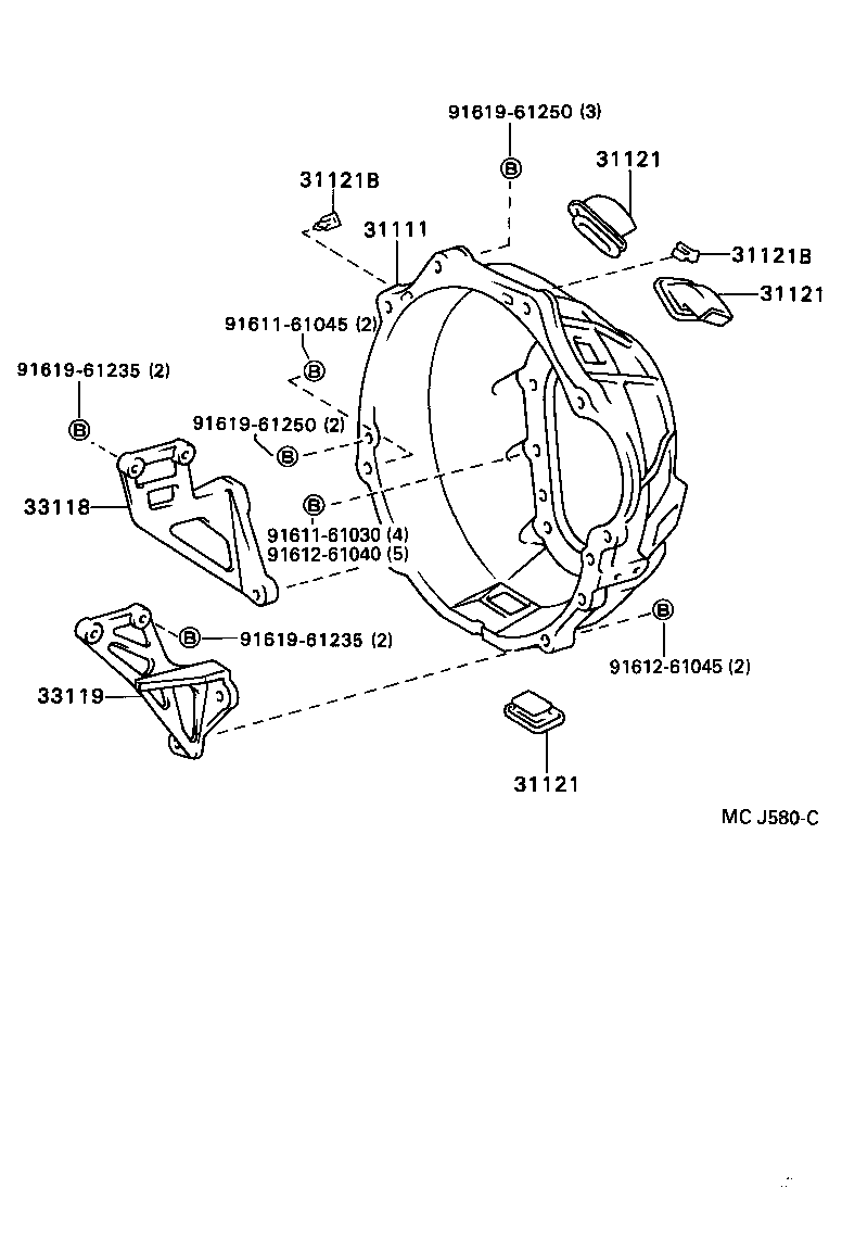  DYNA TOYOACE |  CLUTCH HOUSING TRANSMISSION CASE MTM