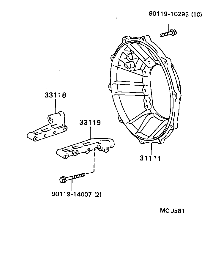  DYNA TOYOACE |  CLUTCH HOUSING TRANSMISSION CASE MTM