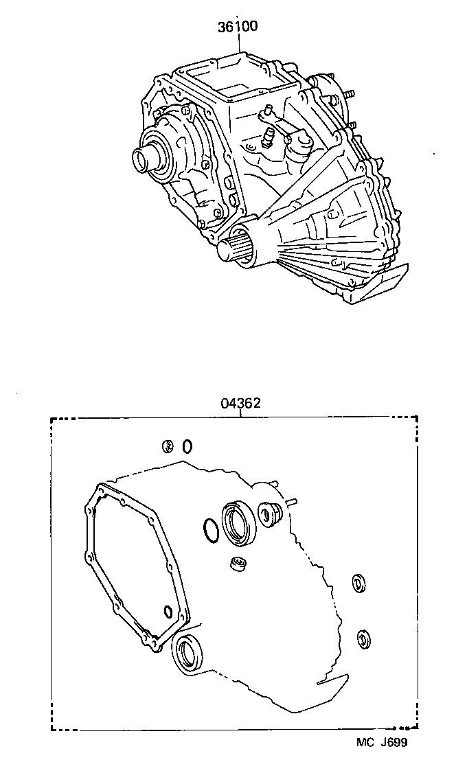  HIACE QUICK DELIVERY |  TRANSFER ASSEMBLY GASKET KIT