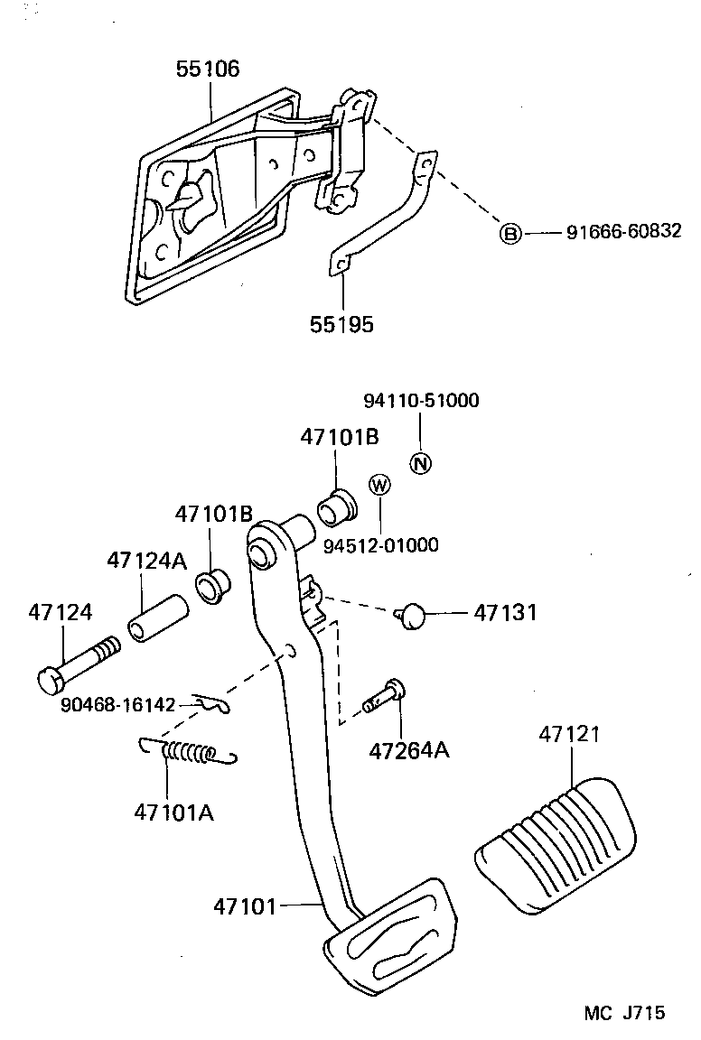  CELSIOR |  BRAKE PEDAL BRACKET