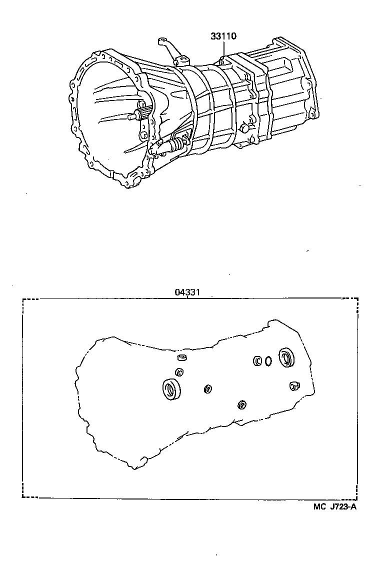  HIACE QUICK DELIVERY |  TRANSAXLE OR TRANSMISSION ASSY GASKET KIT MTM