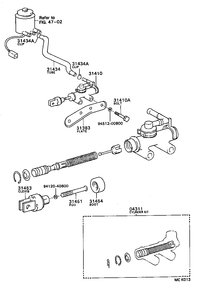  COASTER |  CLUTCH MASTER CYLINDER