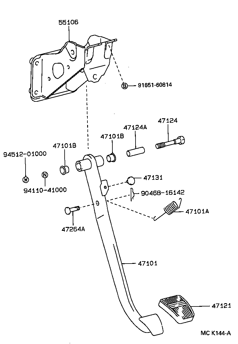  LAND CRUISER VAN |  BRAKE PEDAL BRACKET