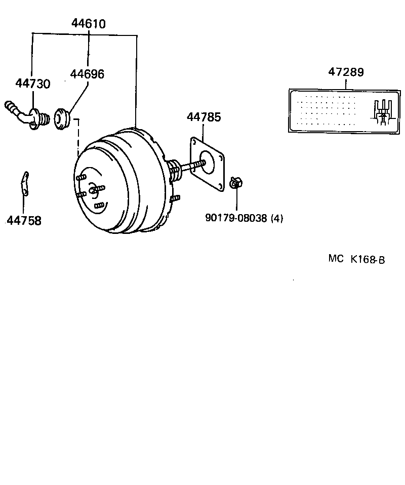  LAND CRUISER VAN |  BRAKE BOOSTER VACUUM TUBE