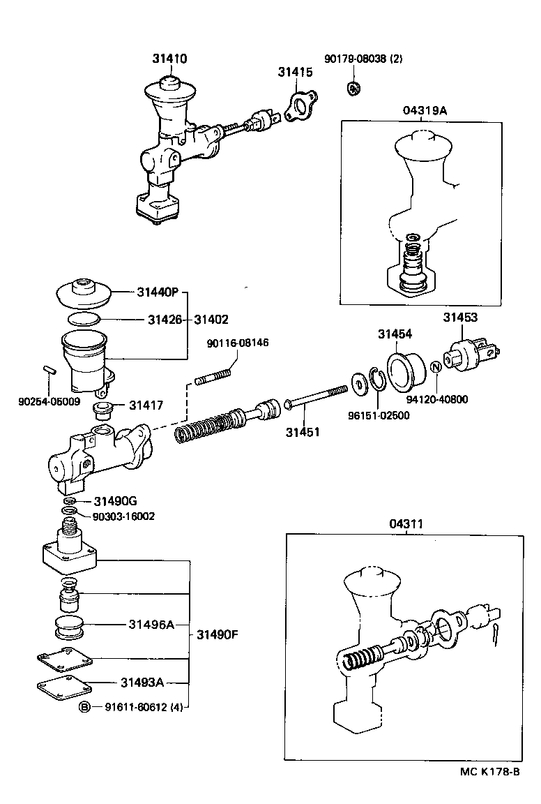  LAND CRUISER VAN |  CLUTCH MASTER CYLINDER