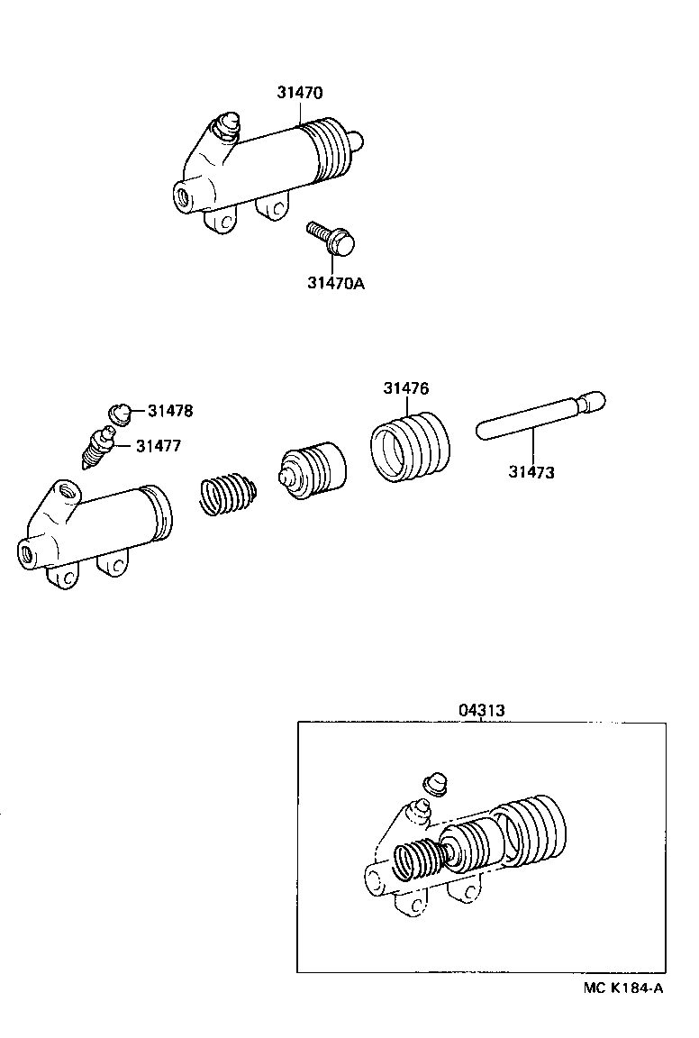  LAND CRUISER VAN |  CLUTCH RELEASE CYLINDER