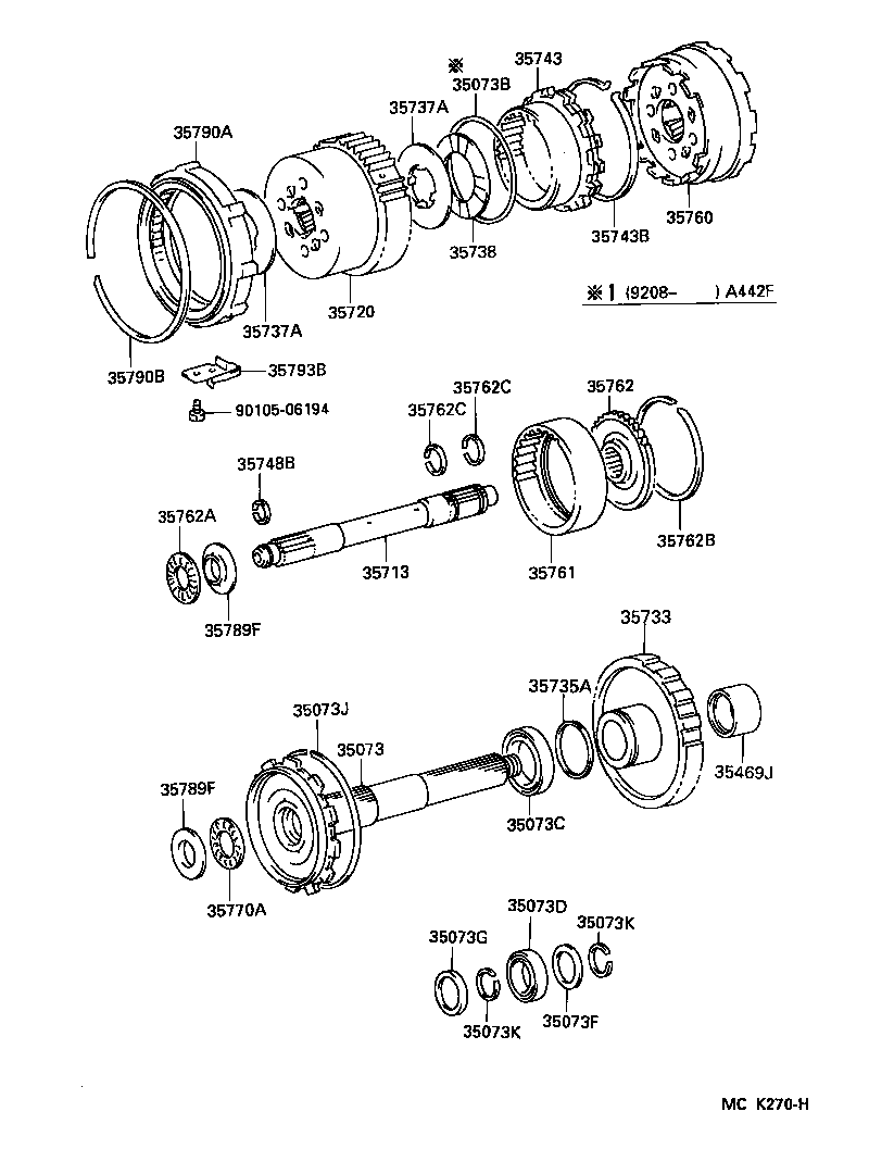  LAND CRUISER VAN |  PLANETARY GEAR REVERSE PISTON COUNTER GEAR ATM