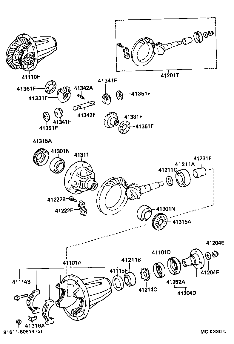  LAND CRUISER VAN |  FRONT AXLE HOUSING DIFFERENTIAL