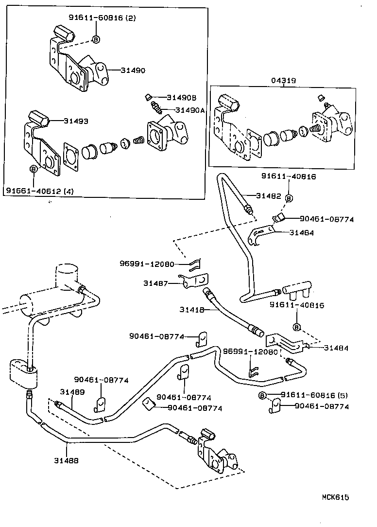  COASTER |  CLUTCH PEDAL FLEXIBLE HOSE