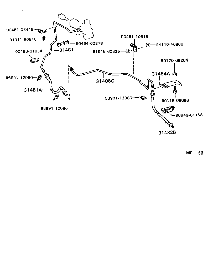  DYNA TOYOACE |  CLUTCH PEDAL FLEXIBLE HOSE