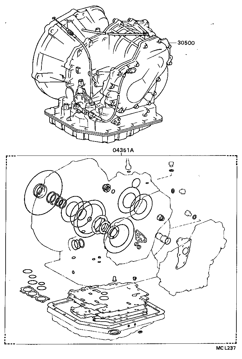  COROLLA 2 |  TRANSAXLE OR TRANSMISSION ASSY GASKET KIT ATM