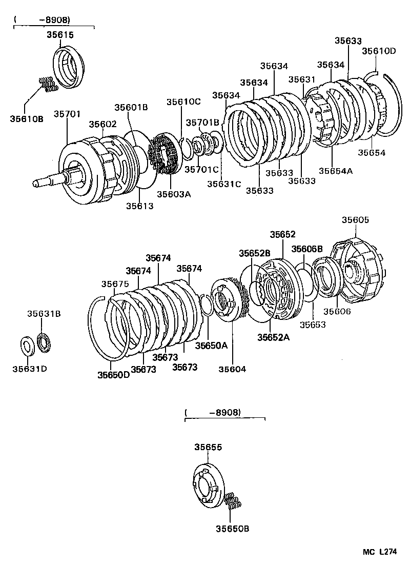  HIACE QUICK DELIVERY |  BRAKE BAND MULTIPLE DISC CLUTCH ATM