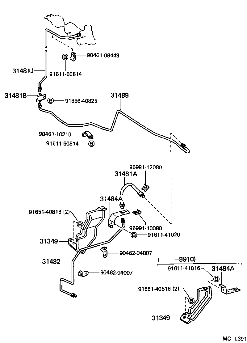  HIACE TRUCK |  CLUTCH PEDAL FLEXIBLE HOSE