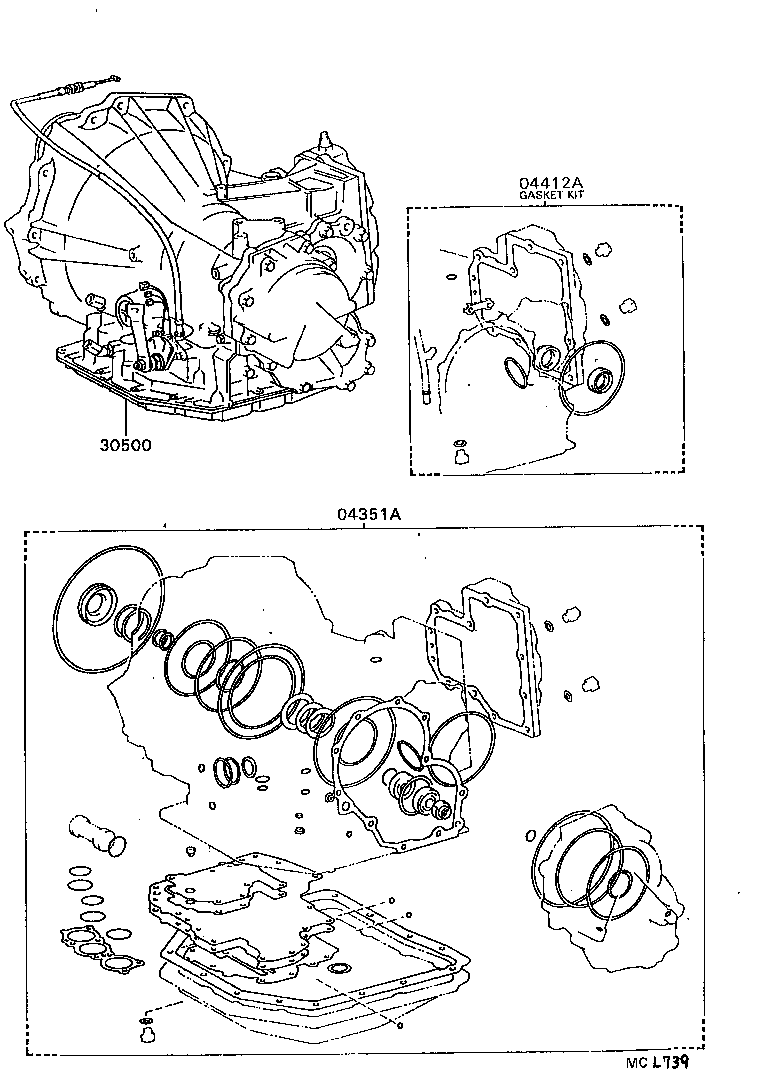  CAMRY VISTA |  TRANSAXLE OR TRANSMISSION ASSY GASKET KIT ATM