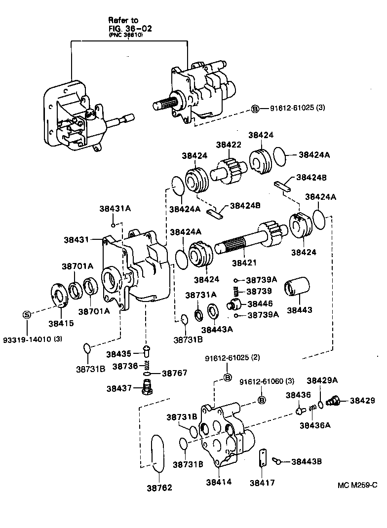  DYNA TOYOACE |  POWER TAKE OFF OIL PUMP