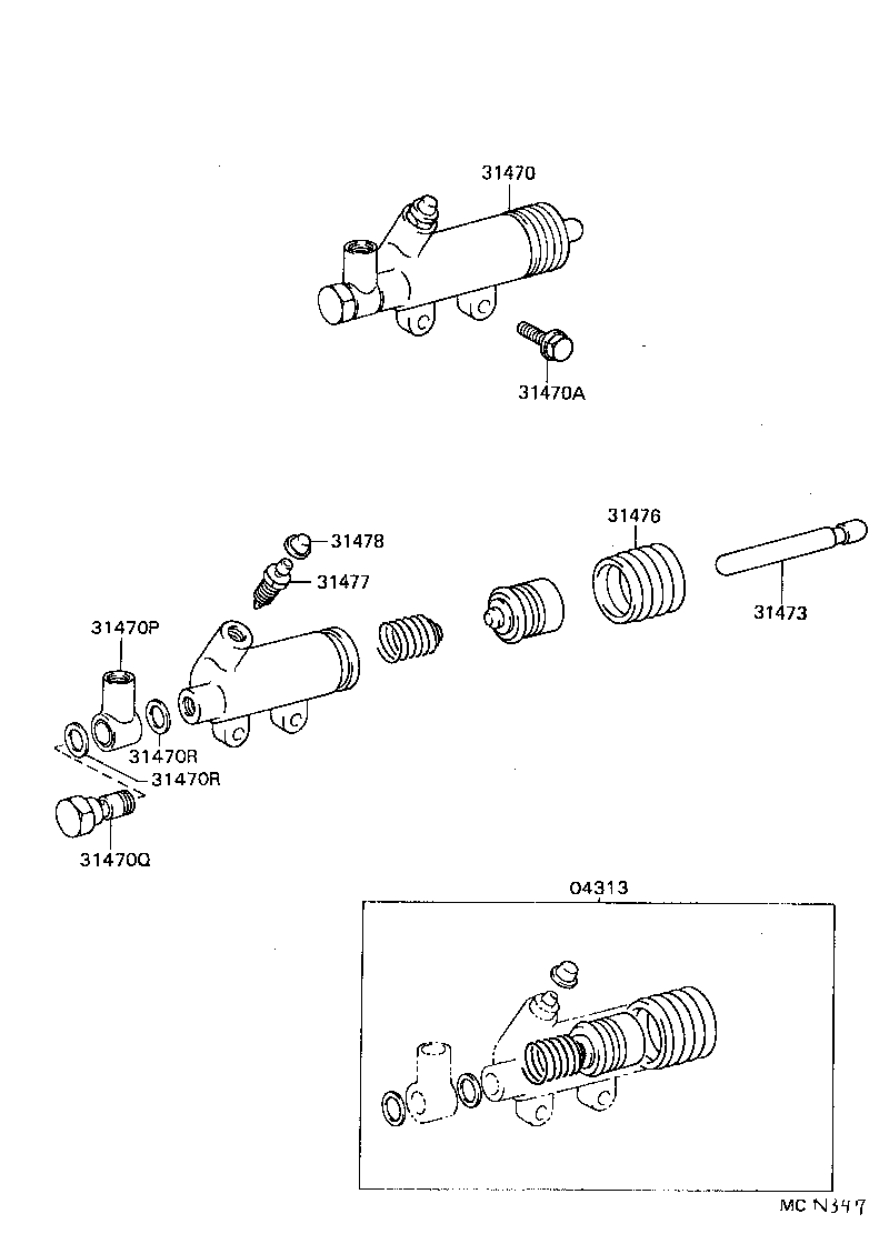  LAND CRUISER VAN |  CLUTCH RELEASE CYLINDER