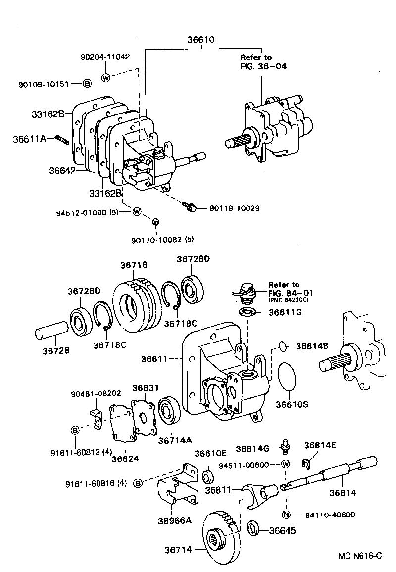  DYNA TOYOACE |  POWER TAKE OFF CASE GEAR