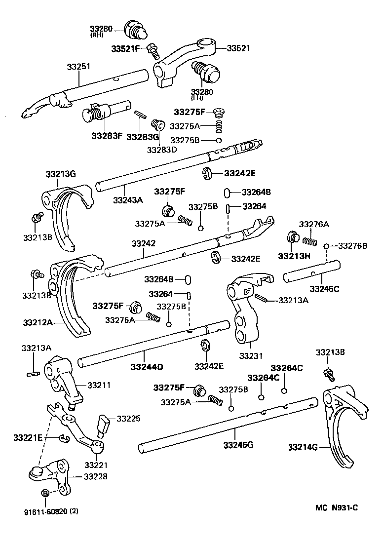  CRESTA |  GEAR SHIFT FORK LEVER SHAFT MTM