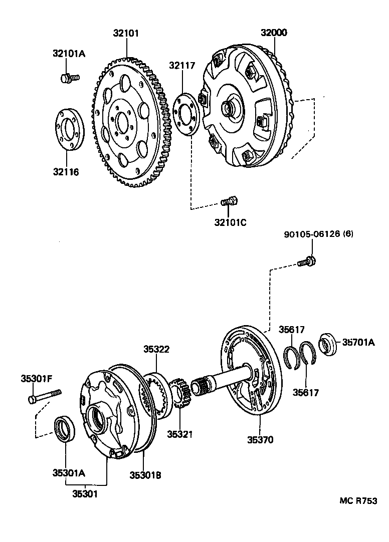  TOYOACE DYNA |  TORQUE CONVERTER FRONT OIL PUMP CHAIN ATM