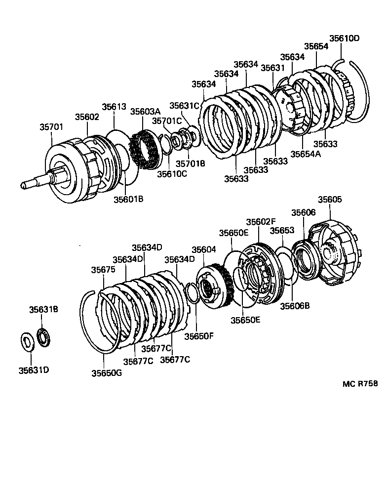  TOYOACE DYNA |  BRAKE BAND MULTIPLE DISC CLUTCH ATM