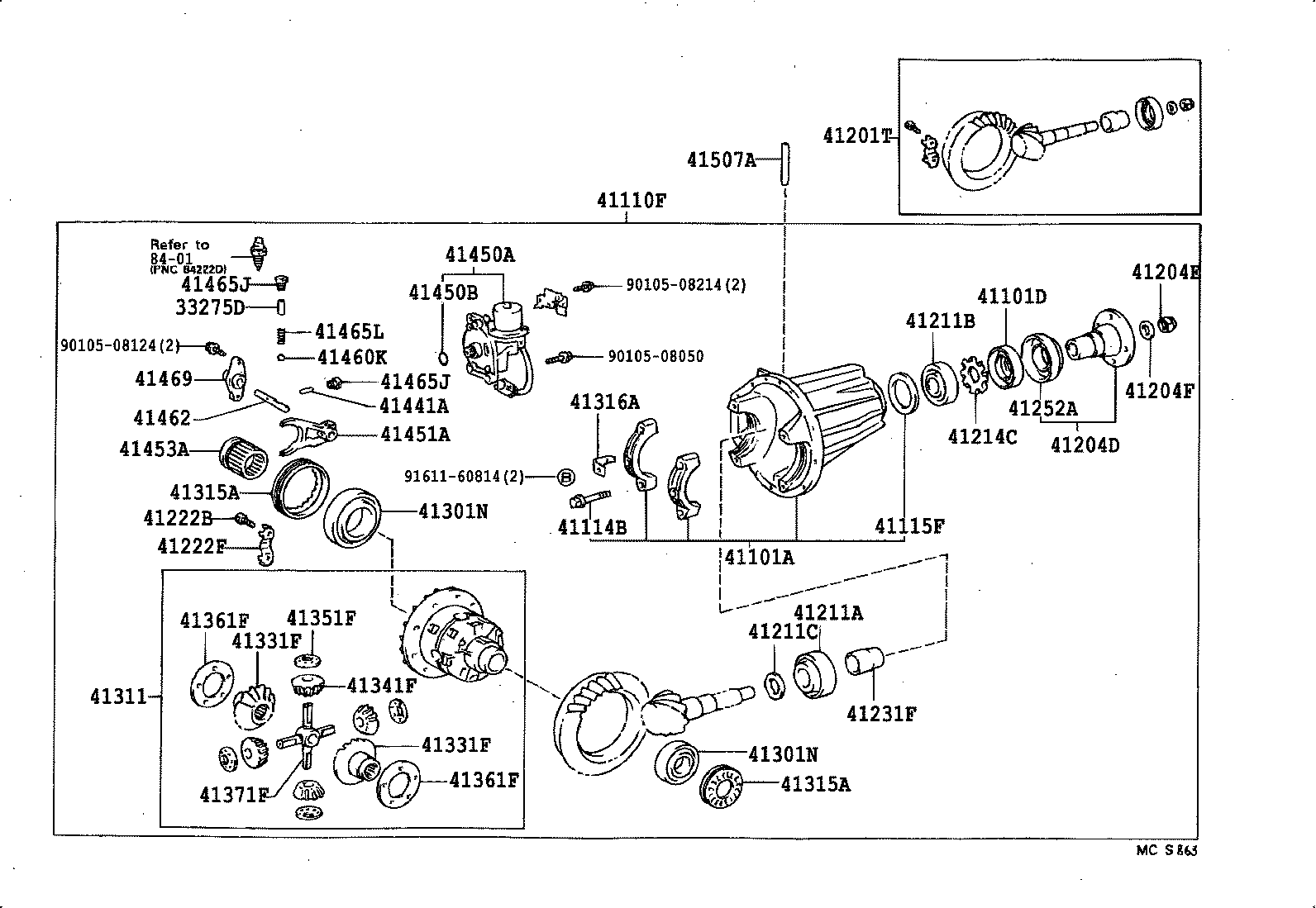  LAND CRUISER VAN |  FRONT AXLE HOUSING DIFFERENTIAL