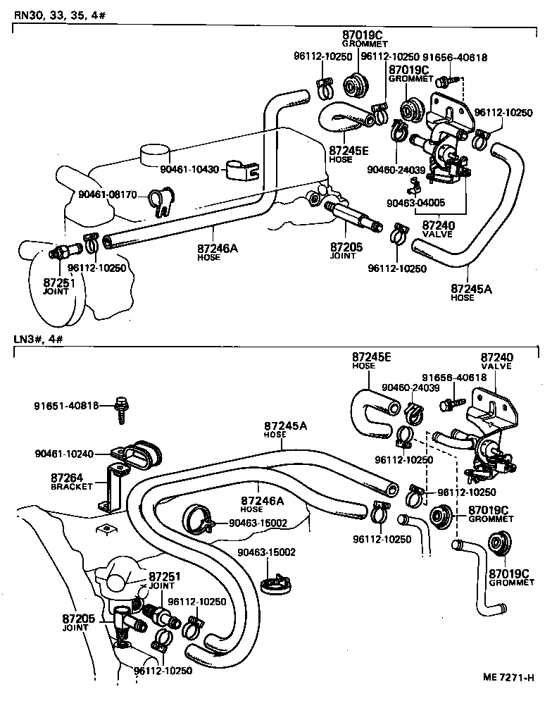  HILUX |  HEATING AIR CONDITIONING WATER PIPING