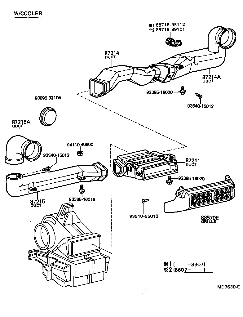  HILUX |  HEATING AIR CONDITIONING CONTROL AIR DUCT