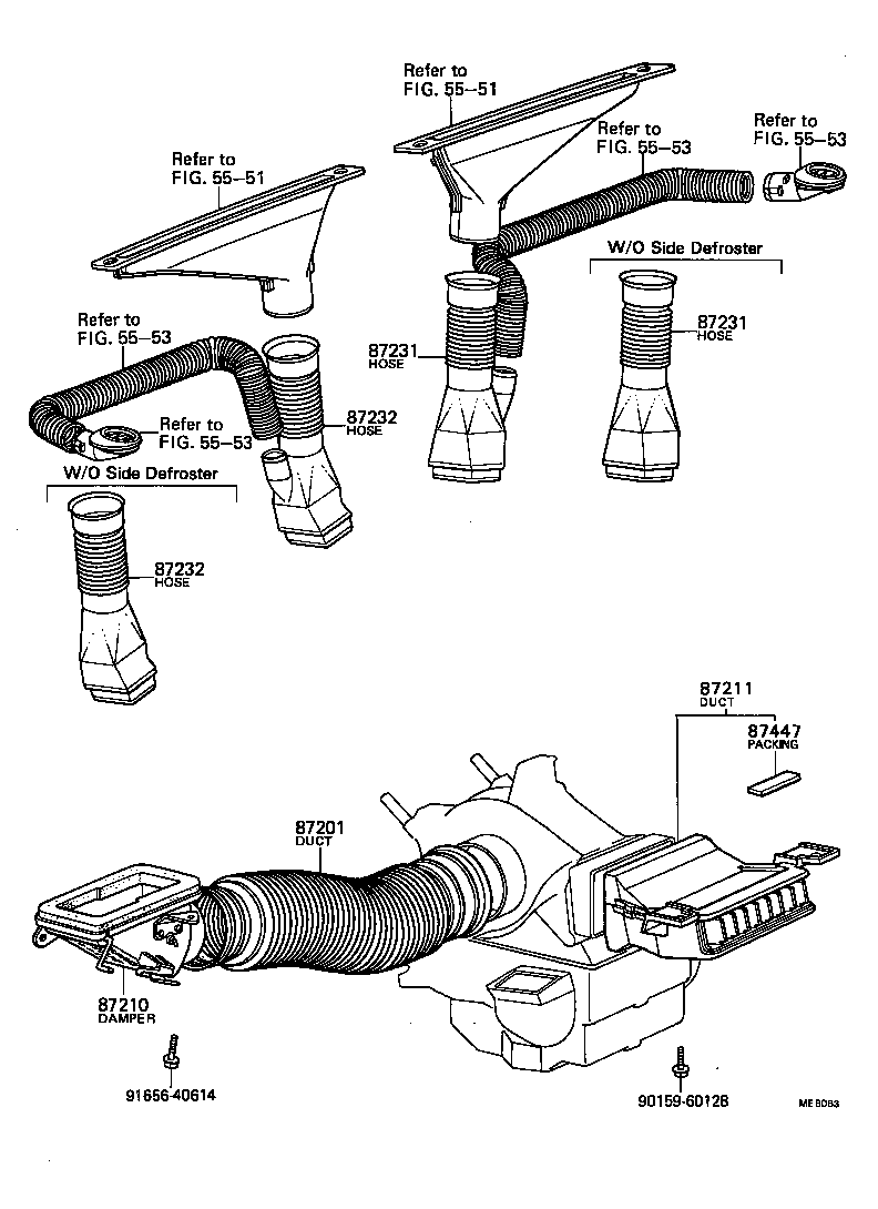  HILUX |  HEATING AIR CONDITIONING CONTROL AIR DUCT