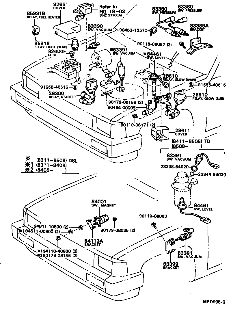  HILUX |  SWITCH RELAY COMPUTER