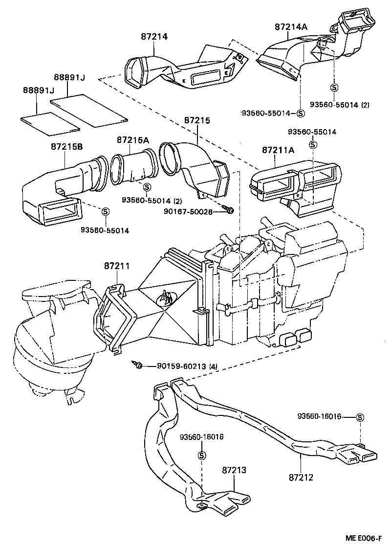 HILUX |  HEATING AIR CONDITIONING CONTROL AIR DUCT