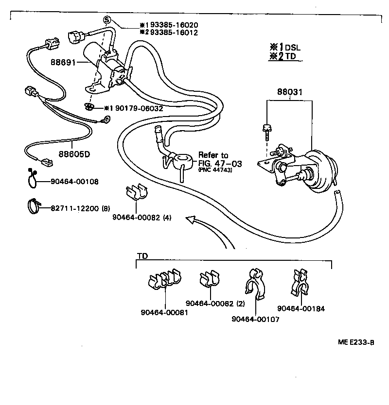  HILUX |  HEATING AIR CONDITIONING VACUUM PIPING
