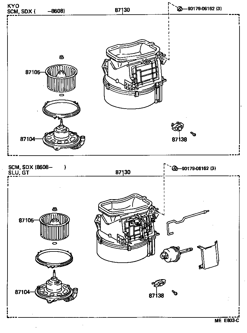  CRESTA |  HEATING AIR CONDITIONING HEATER UNIT BLOWER