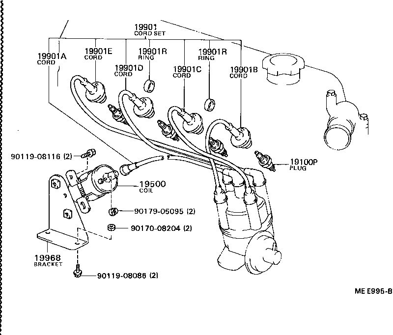  DYNA TOYOACE |  IGNITION COIL SPARK PLUG