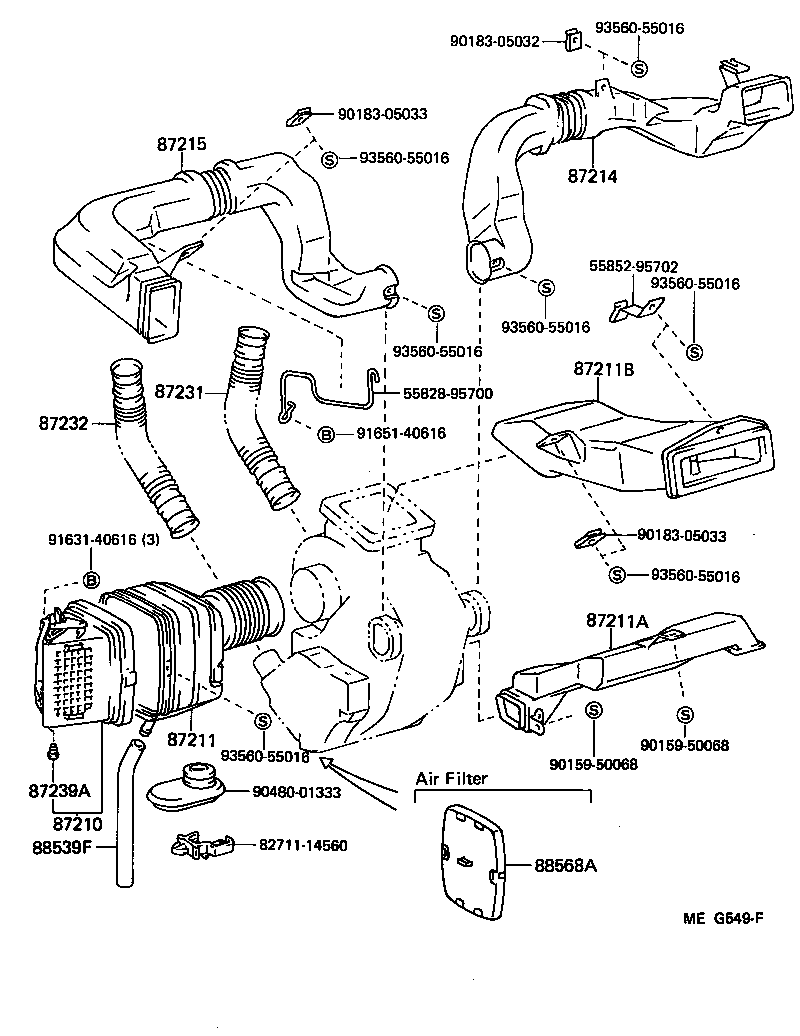  LITEACE VAN WAGON |  HEATING AIR CONDITIONING CONTROL AIR DUCT