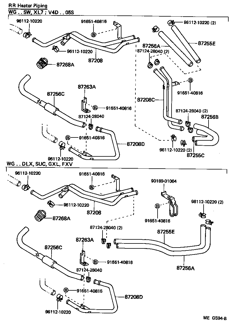  LITEACE VAN WAGON |  HEATING AIR CONDITIONING WATER PIPING