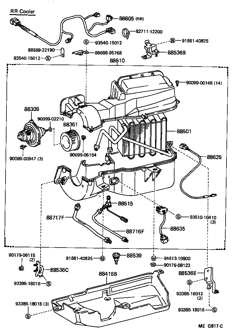  LITEACE VAN WAGON |  HEATING AIR CONDITIONING COOLER UNIT
