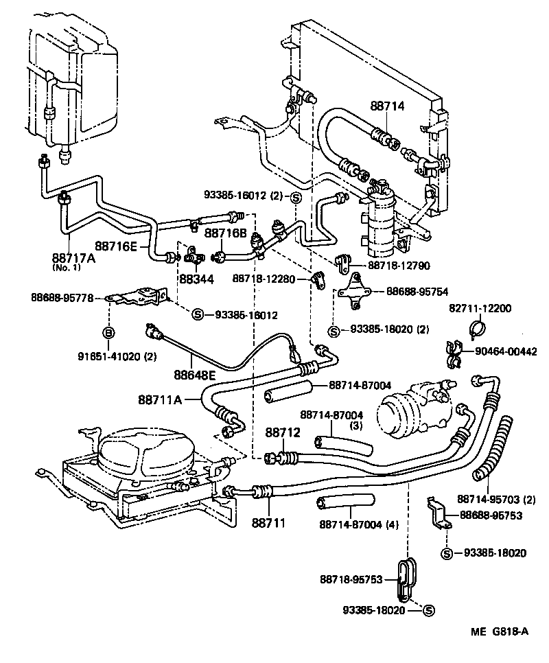  LITEACE VAN WAGON |  HEATING AIR CONDITIONING COOLER PIPING