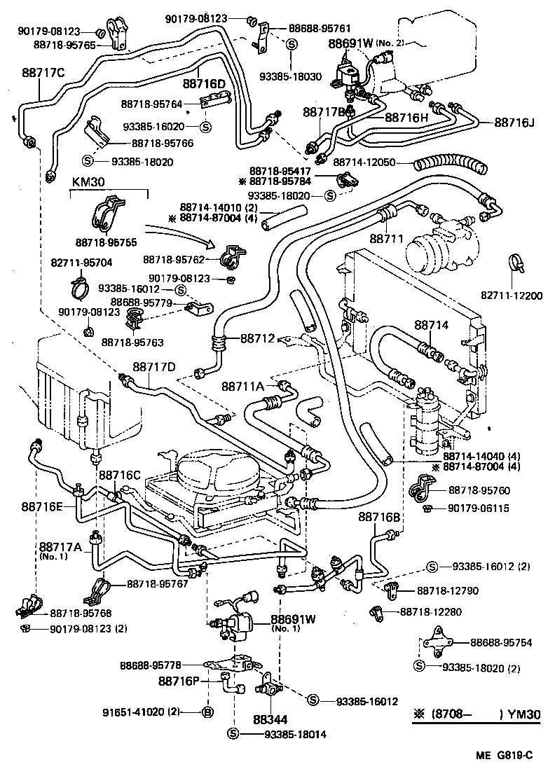  LITEACE VAN WAGON |  HEATING AIR CONDITIONING COOLER PIPING