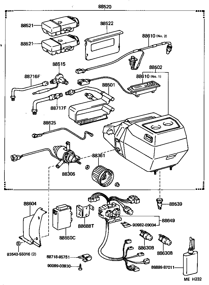  LITEACE VAN WAGON |  HEATING AIR CONDITIONING COOLER UNIT