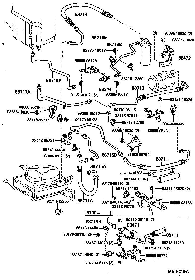  LITEACE VAN WAGON |  HEATING AIR CONDITIONING COOLER PIPING
