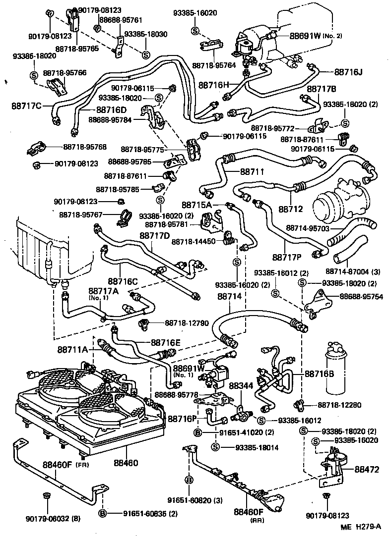  LITEACE VAN WAGON |  HEATING AIR CONDITIONING COOLER PIPING