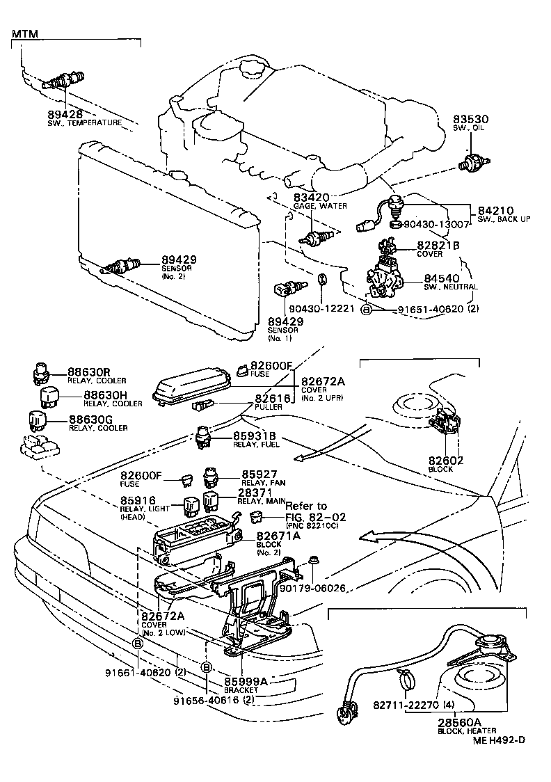  CAMRY VISTA |  SWITCH RELAY COMPUTER