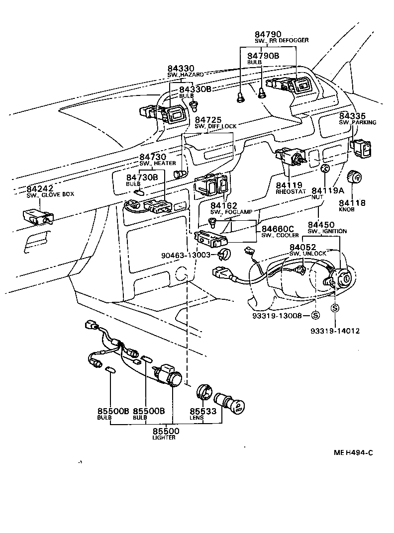  CAMRY VISTA |  SWITCH RELAY COMPUTER