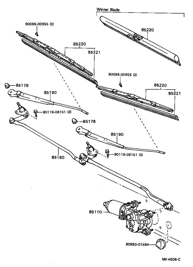  CAMRY VISTA |  WINDSHIELD WIPER